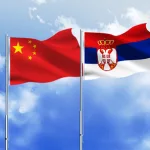 china serbia flags