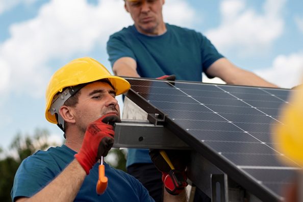 3. Montajul modulelor pe structura de susținere. site