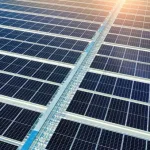 Solar panels on the roof. (Solar cell)